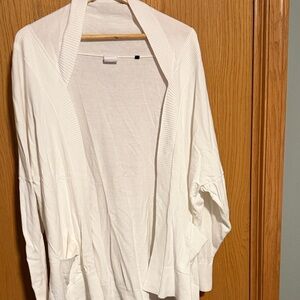CAbi Ivory Open-Front Cardigan